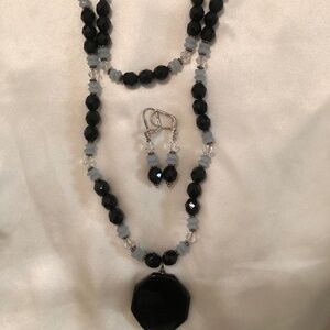 Necklace, bracelet, and Earrings